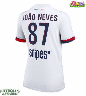 Paris Saint-Germain Joao Neves #87 Bortatröja Kvinnor 2025-26 Kortärmad